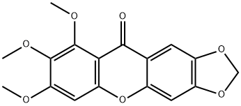 7,8,9-Trimethoxy-10H-1,3-dioxolo[4,5-b]xanthen-10-one 结构式