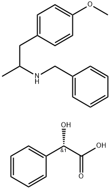 4-甲氧基-alpha-甲基-N-苄基苯乙胺 结构式