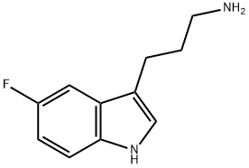 3-(5-氟-3-吲哚基)-1-丙胺 结构式