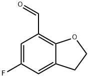 5-FLUORO-2,3-DIHYDROBENZOFURAN-7-CARBOXALDEHYDE 结构式