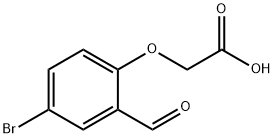 2-(4-溴-2-甲烷酰-苯氧基)乙酸 结构式