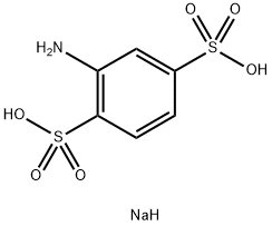2-氨基-1,4-苯二磺酸单钠盐 结构式