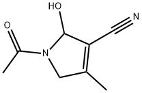 1H-Pyrrole-3-carbonitrile, 1-acetyl-2,5-dihydro-2-hydroxy-4-methyl- (9CI) 结构式