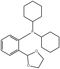 DICYCLOHEXYL(2-(1,3-DIOXOLAN-2-YL)PHENYL)PHOSPHINE 结构式