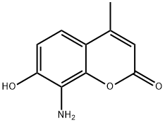 8-AMINO-7-HYDROXY-4-METHYL-2H-CHROMEN-2-ONE 结构式