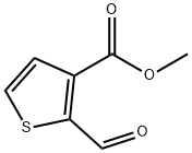 2-甲酰基噻吩-3-羧酸甲酯 结构式