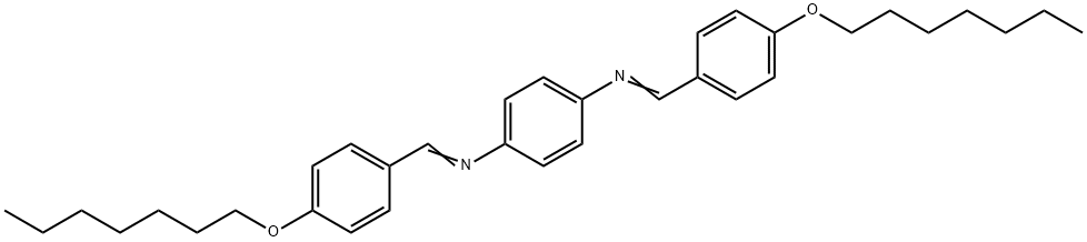 BIS(P-HEPTYLOXYBENZYLIDENE) P-PHENYLENEDIAMINE 结构式