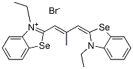 3-乙基-2-[3-(3-乙基-3H-苯并硒唑-2-亚基)-2-甲基丙-1-烯基]苯并硒唑溴化物 结构式