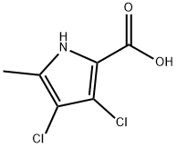 3,4-二氯-5-甲基-1H-吡咯-2-羧酸 结构式