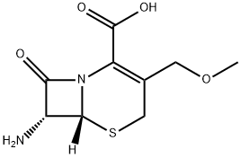 7-氨基-3-甲氧基甲基-3-头孢烯-4-甲酸 结构式