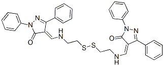 1,10-Bis(1,3-diphenyl-5-oxo-2-pyrazolin-4-ylidene)-2,9-diaza-5,6-dithiadecane 结构式