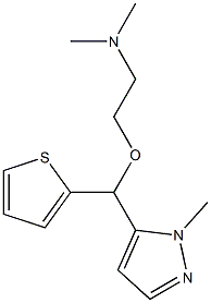 N,N-二甲基-2-[(1-甲基-1H-吡唑-5-基)-2-噻吩基甲氧基]乙胺 结构式