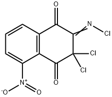 1,4-Naphthalenedione,  2,2-dichloro-3-(chloroimino)-2,3-dihydro-8-nitro- 结构式
