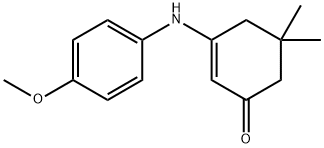 3-[(4-甲氧苯基)氨基]-5,5-二甲基-1-环己-2-烯酮 结构式