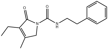 3-乙基-4-甲基-2-氧-3-吡咯啉-N-(2-苯乙基)甲酰胺 结构式