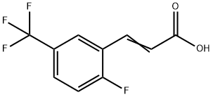 2-氟-5-(三氟甲基)肉桂酸 结构式