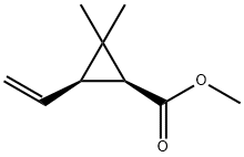 Cyclopropanecarboxylic acid, 3-ethenyl-2,2-dimethyl-, methyl ester, (1S,3R)- 结构式