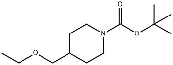 4-乙氧基甲基哌啶-1-甲酸叔丁酯 结构式