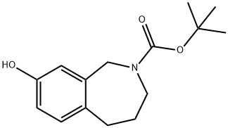 TERT-BUTYL 8-HYDROXY-4,5-DIHYDRO-1H-BENZO[C]AZEPINE-2(3H)-CARBOXYLATE 结构式