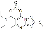 6-[(diethylamino)methyl]-5-methyl-2-(methylthio)-s-triazolo[1,5-a]pyrimidin-7-yl mononitrate 结构式