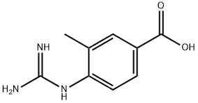 Benzoic acid, 4-[(aminoiminomethyl)amino]-3-methyl- (9CI) 结构式