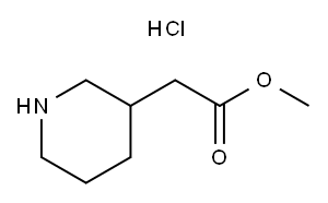 3-哌啶乙酸甲酯盐酸盐 结构式