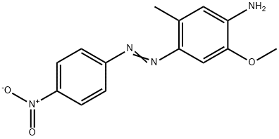 2-甲氧基-5-甲基-4-(4-硝基苯基)偶氮苯胺 结构式