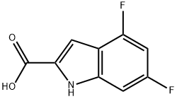 4,6-二氟吲哚-2-羧酸 结构式