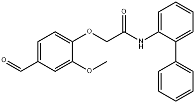 2-(4-FORMYL-2-METHOXYPHENOXY)ACETIC ACID, N-(2-BIPHENYLYL)AMIDE 结构式