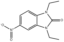 1,3-二乙基-5-硝基-1,3-二氢-2H-苯并咪唑-2-酮 结构式