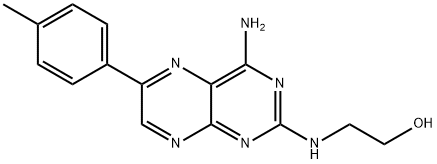 2-[[4-Amino-6-(4-methylphenyl)-2-pteridinyl]amino]-ethanol hydrochloride 结构式