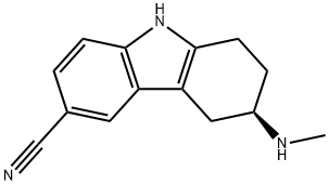 (R)-6-METHYLAMINO-6,7,8,9-TETRAHYDRO-5H-CARBAZOLE-3-CARBONITRILE 结构式