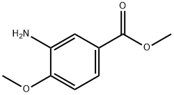 3-氨基-4-甲氧基苯甲酸甲酯 结构式