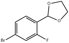 2-(2-氟-4-溴苯基)-1,3-二氧戊环 结构式