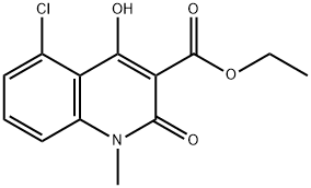 5-氯-4-羟基-1-甲基-2-氧代-1,2-二氢喹啉-3-羧酸乙酯 结构式