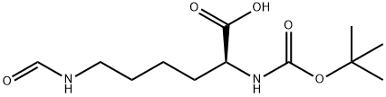 N-叔丁氧羰基-N'-甲酰基-L-赖氨酸 结构式