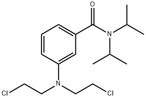 m-[Bis(2-chloroethyl)amino]-N,N-diisopropylbenzamide 结构式