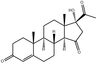 17-Hydroxypregn-4-ene-3,15,20-trione 结构式