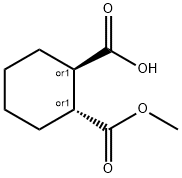 反式-2-(甲氧羰基)环己烷羧酸 结构式