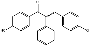 3-(4-chlorophenyl)-1-(4-hydroxyphenyl)-2-phenyl-prop-2-en-1-one 结构式
