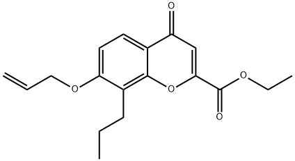 ETHYL 7-(ALLYLOXY)-4-OXO-8-PROPYL-4H-CHROMENE-2-CARBOXYLATE 结构式