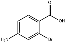 2-溴-4-氨基苯甲酸 结构式