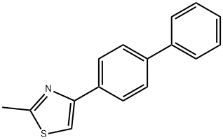 4-(4-联苯基)-2-甲基噻唑 结构式