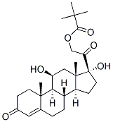 11beta,17,21-trihydroxypregn-4-ene-3,20-dione 21-pivalate 结构式