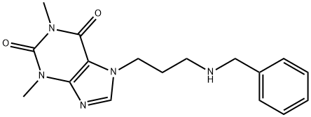 7-[3-(benzylamino)propyl]-3,7-dihydro-1,3-dimethyl-1H-purine-2,6-dione 结构式