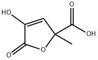 2,5-Dihydro-4-hydroxy-2-methyl-5-oxo-2-furancarboxylic acid 结构式