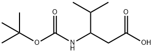3-(BOC-氨基)-4-甲基戊酸 结构式