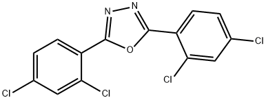2,5-BIS(2,4-DICHLOROPHENYL)-1,3,4-OXADIAZOLE 结构式