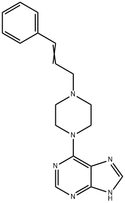 6-(4-Cinnamyl-1-piperazinyl)-9H-purine 结构式