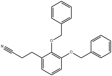 3-(2,3-双(苄氧基)苯基)丙腈 结构式